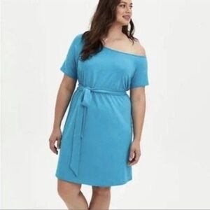 Torrid Blue Off-Shoulder Dress